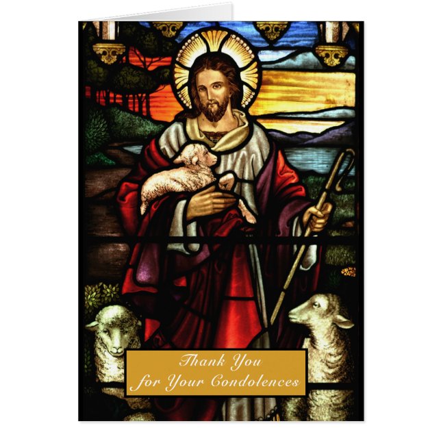 Jesus Bra Shepherd Catholik Funeral Prayer Hälsningskort (Framsidan)