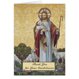 Jesus Bra Shepherd Catholik Funeral Prayer Hälsningskort