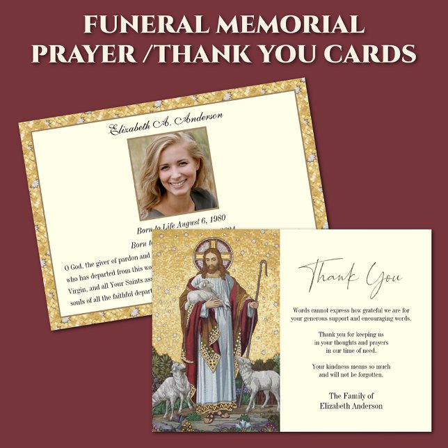 Jesus Bra Shepherd Funeral Condolence Sympathy Tack Kort (Skapare uppladdad)