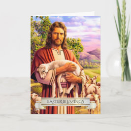 Jesus Bra Shepherd Painting Påsk Cards Helgkort