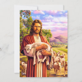 Jesus Bra Shepherd Painting Påsk Cards Julkort