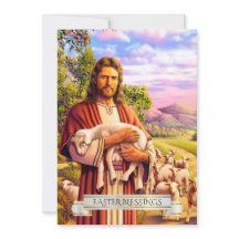 Jesus Bra Shepherd Painting Påsk Cards
