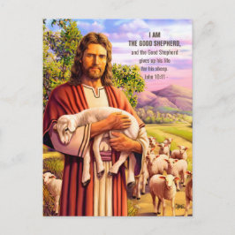 Jesus Bra Shepherd Painting Påsk Postcards Helg Vykort