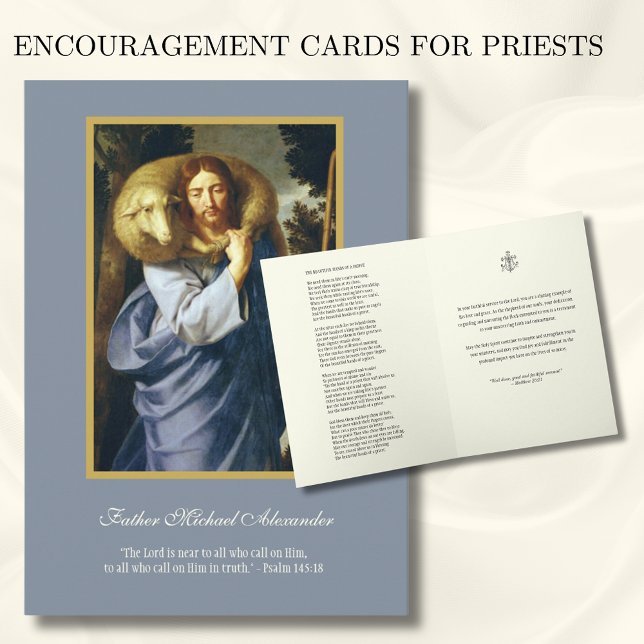 Jesus Bra Shepherd Priest Encouragement Kort (Skapare uppladdad)