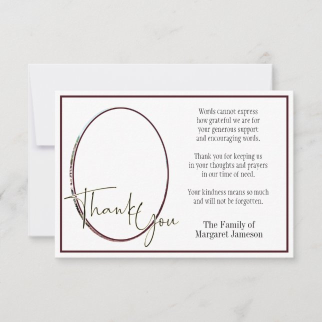 Jesus Bra Shepherd Religiösa Tack Condolesion (Framsida)