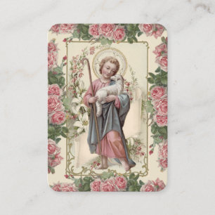 Jesus Bra Shepherd Vintage Religiösa Prayer Placeringskort