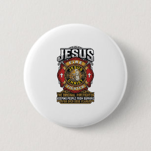 Jesus brandman vintage kristen tros t-shirt knapp