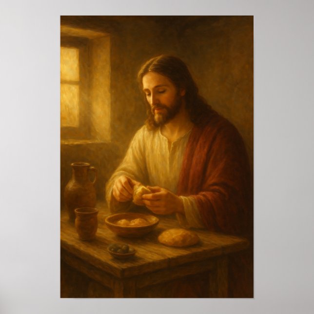 Jesus Breaking Bread Poster (Framsidan)