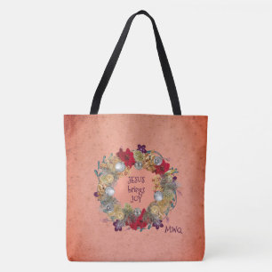 JESUS BRINGS JOY Peach God Jul Tygkasse