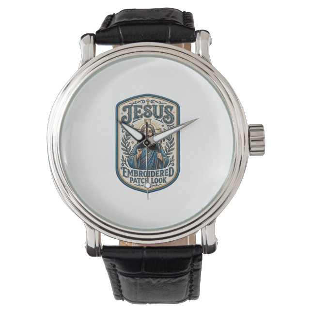 Jesus Broderad Lapp Se Jesus Broderad Lapp Armbandsur (Framsida)