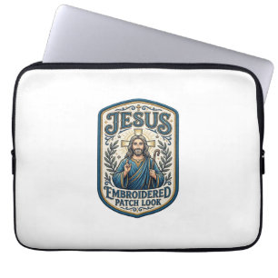 Jesus Broderad Lapp Se Jesus Broderad Lapp Laptop Fodral