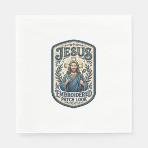 Jesus Broderad Lapp Se Jesus Broderad Lapp Pappersservett