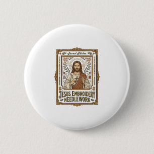 Jesus Broderi Syarbete Jesus Broderi Nålar Knapp