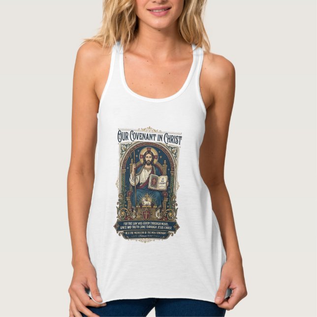 Jesus Bröllopsfotograf Tröja Kristna Linne Med Racerback (Framsida)