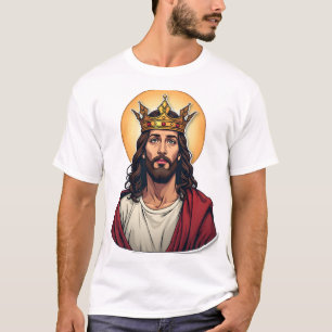 Jesus Brutna Krona Vintage Gravyr T-Shirt