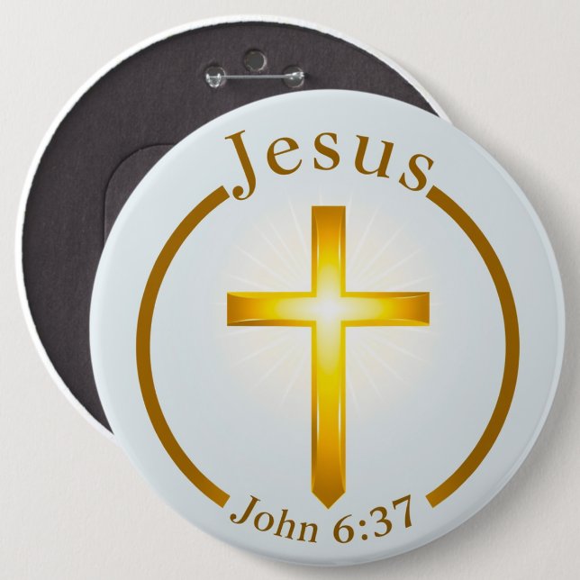Jesus Button Pin Knapp (Framsida & baksida)
