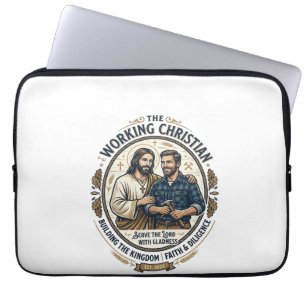 Jesus Byggarbets-Shirt Kristet Grafiskt_ Laptop Fodral