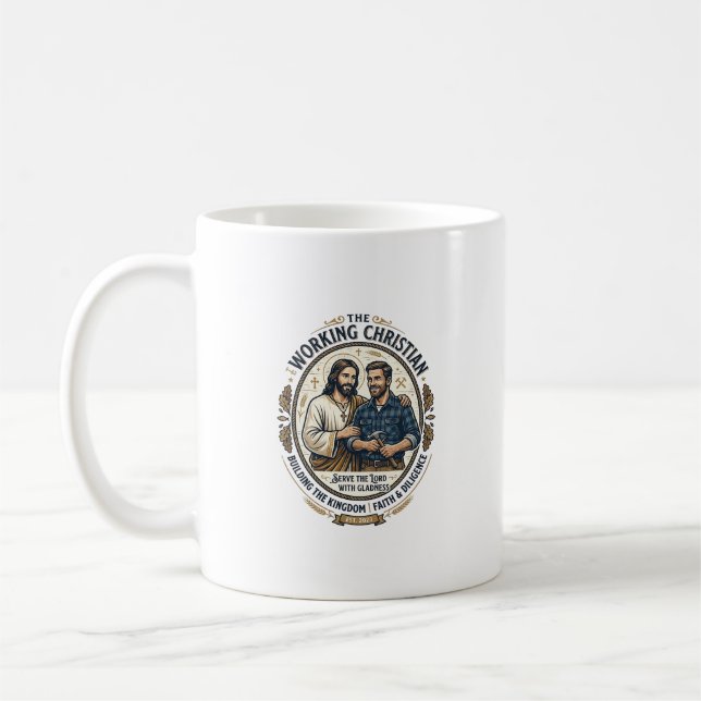 Jesus Bygghandel Tröja Kristet Grafiskt_ Kaffemugg (Vänster)