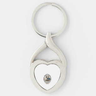 Jesus Bygghandel Tröja Kristet Grafiskt_ Twisted Heart Silverfärgad Nyckelring