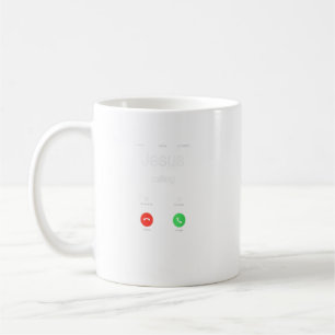 Jesus Calling Funny Jesus Mobil Christian Kaffemugg