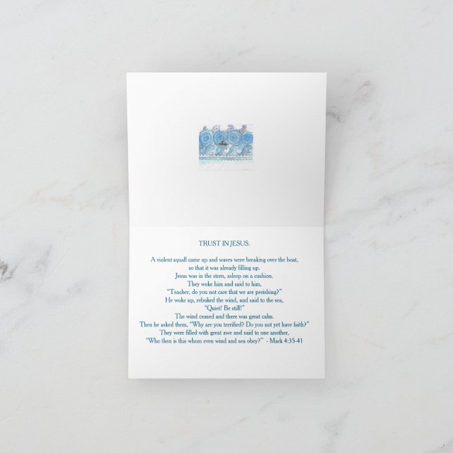 Jesus Calms the Sea Tack Kort (Inuti)