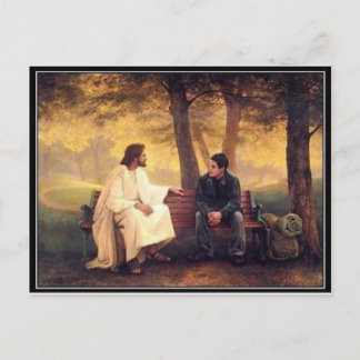 Jesus Cares åt mig Vykort