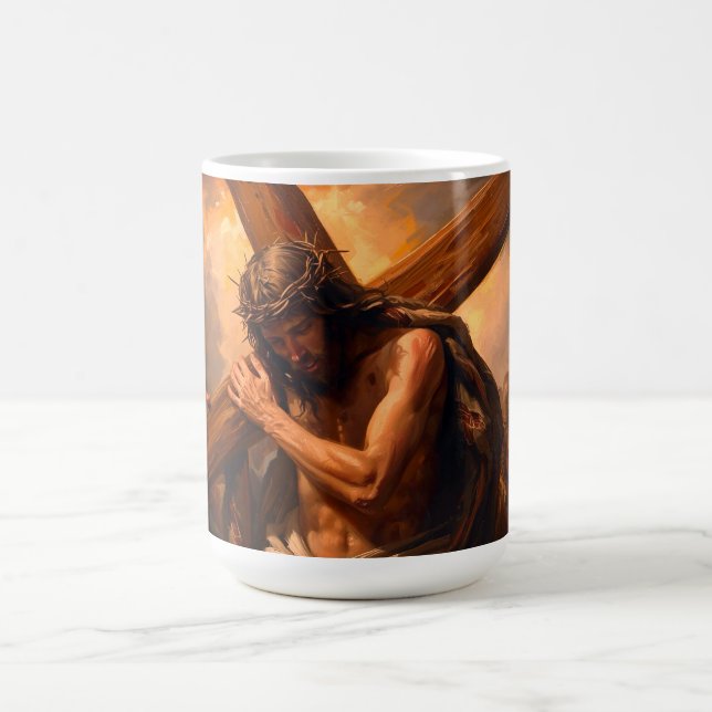 Jesus Carries The Cross Mug Kaffemugg (Center)