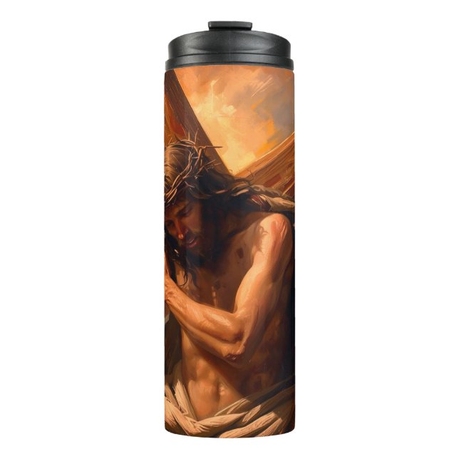 Jesus Carries The Cross Thermal Tumbler (Framsida)