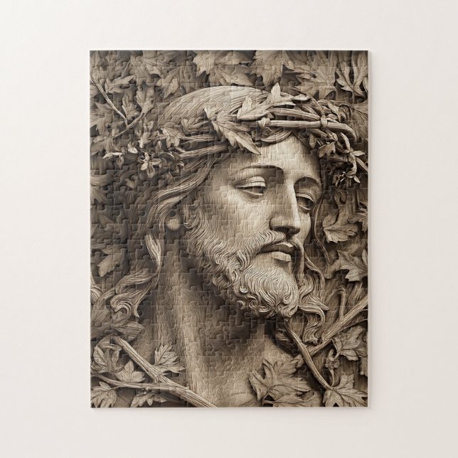 Jesus Carving Jigszle Puzzle Pussel (Vertikal)