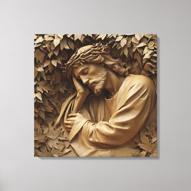 Jesus Carving Kanvastryck (Framsida)