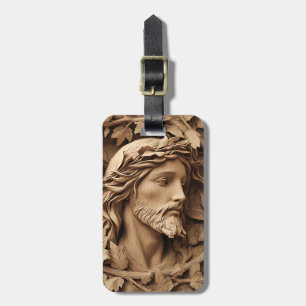 Jesus Carving Luggage Tag Bagagebricka