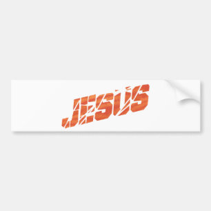 Jesus casséOrange. Bildekal