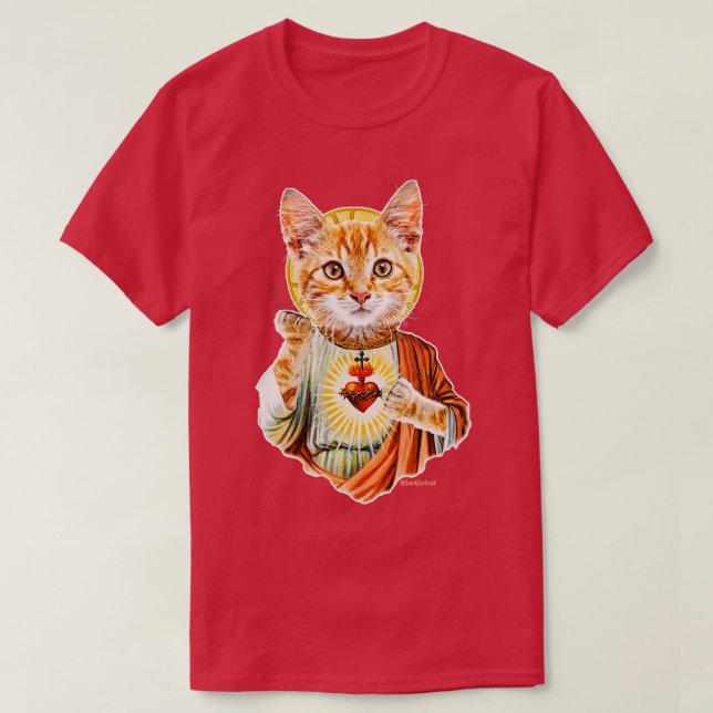Jesus cat t shirt (Design framsida)