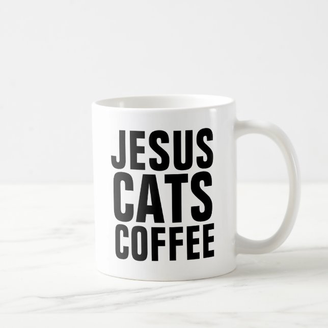 JESUS CATS COFFEE CHRISTIAN CAT KAFFE KOPPAR (Höger)