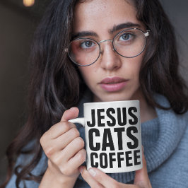 JESUS CATS COFFEE CHRISTIAN Kaffe koppar