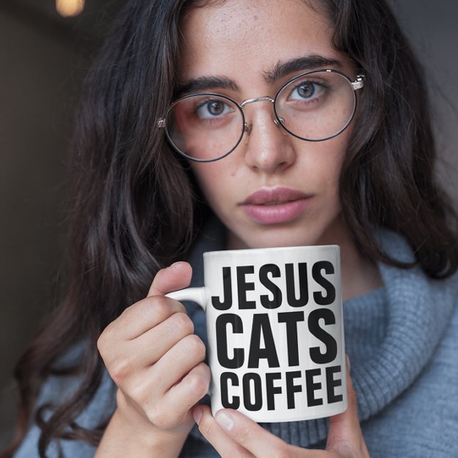 JESUS CATS COFFEE CHRISTIAN Kaffe koppar (Skapare uppladdad)