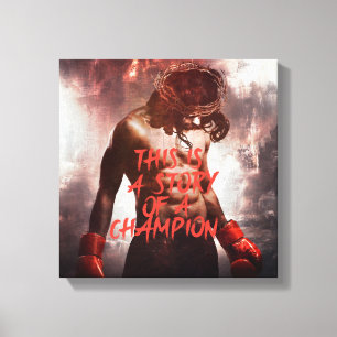 Jesus Champion Kanvastryck
