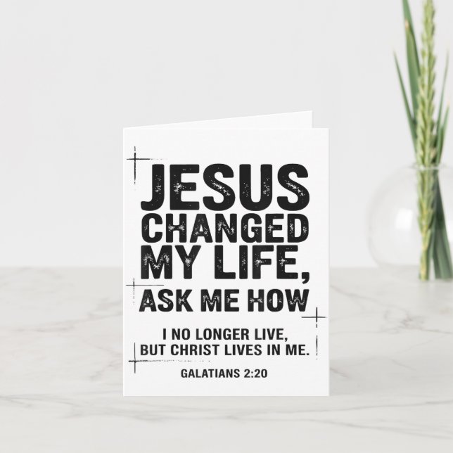 Jesus Changed My Life Ask Me How Christian Bible V Kort (Framsida)