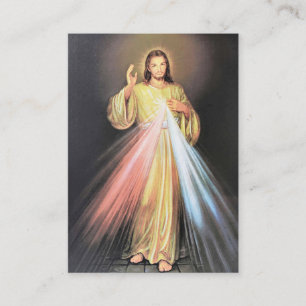 Jesus Chaplet St. Faustina Prayer Visitkort