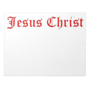 JESUS CHRIST ANTECKNINGSBLOCK