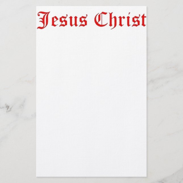 JESUS CHRIST BREVPAPPER (Framsida)