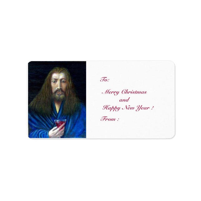 JESUS CHRIST, CHALICE ADRESSETIKETT (Framsidan)