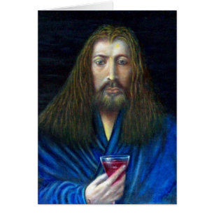 JESUS CHRIST, CHALICE HÄLSNINGSKORT