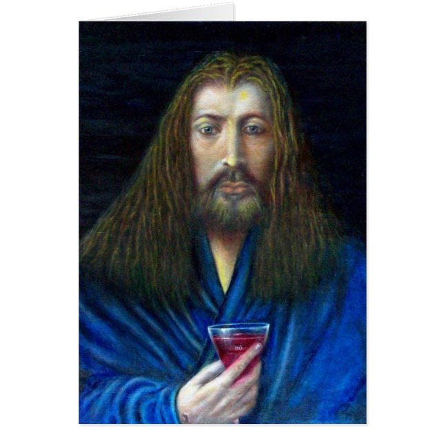 JESUS CHRIST, CHALICE HÄLSNINGSKORT (Framsidan)