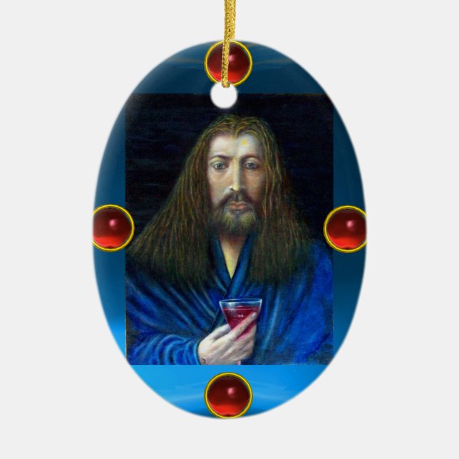 JESUS CHRIST, CHALICE JULGRANSPRYDNAD KERAMIK (Framsidan)