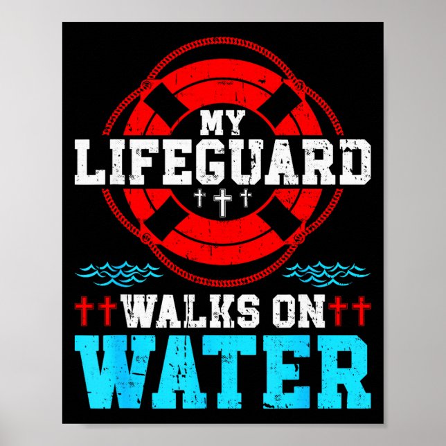 Jesus Christ Christian My Walks On Water  Poster (Framsidan)