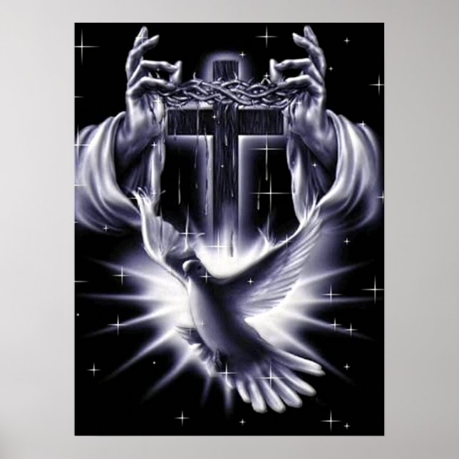 Jesus Christ Crown of Thorns and Dove Poster (Framsidan)