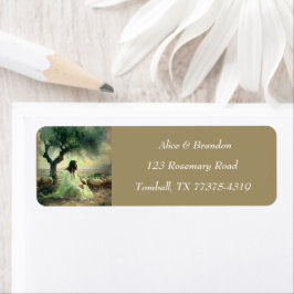 Jesus Christ Easter Religious Watercolor Returadress Etikett