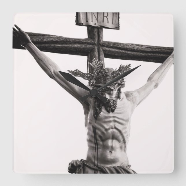 JESUS CHRIST  FYRKANTIG KLOCKA (Framsida)