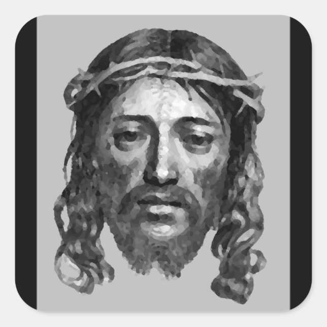 JESUS CHRIST FYRKANTIGT KLISTERMÄRKE (Framsida)